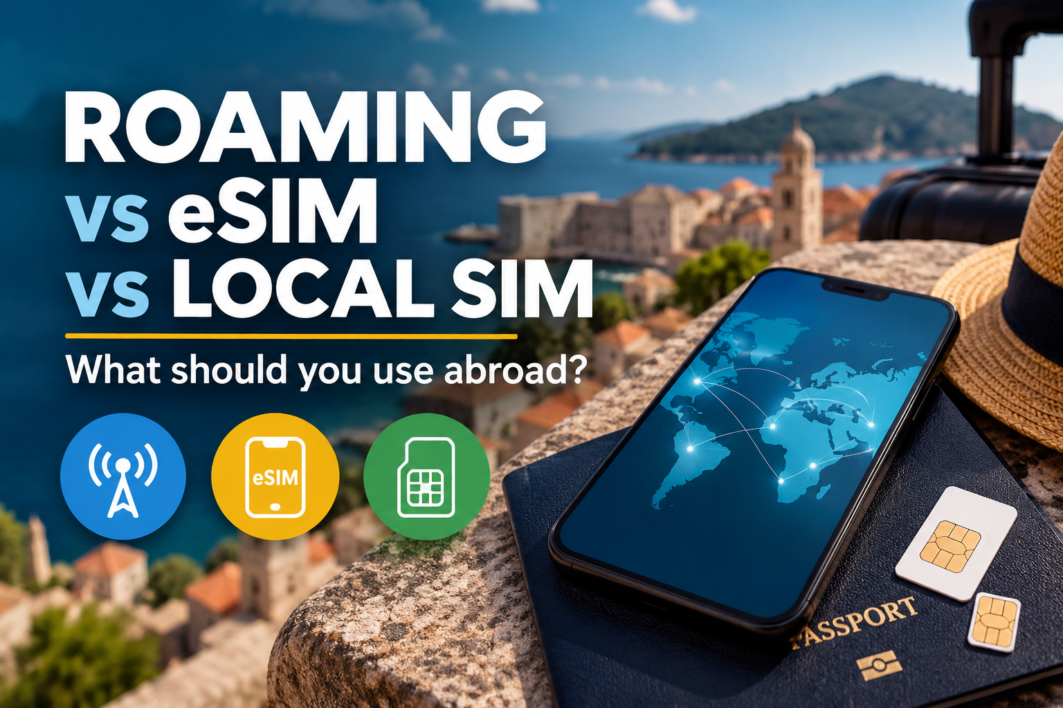 Roaming vs eSIM vs Local SIM: How to Choose the Right Mobile Data Option for Your Trip